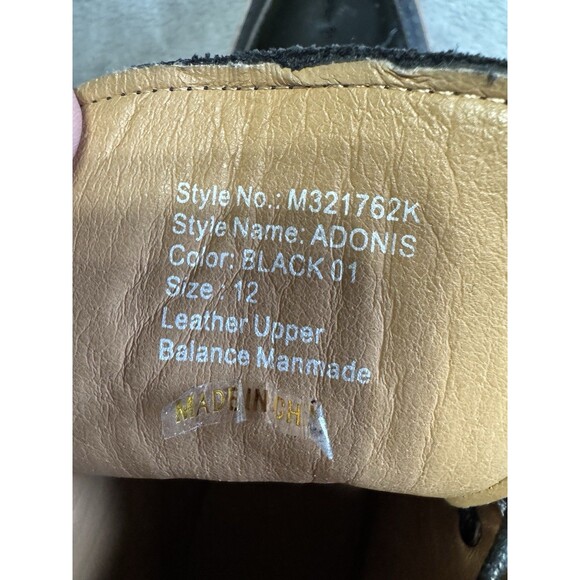 Moretti Black Label Black Adonis Lace Up Leather Upper Dress Boots Size 12 - Picture 6 of 11